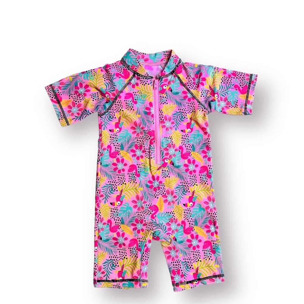 NWOT Matalan Tropical Print Rashguard Size 12-18 Months